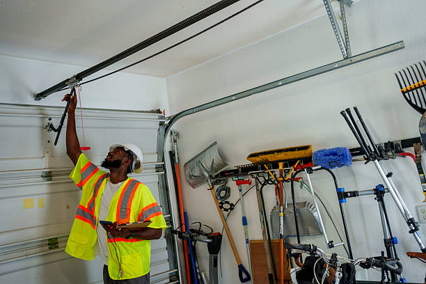 Professional Garage Door Maintenance technician working in Winthrop, IA